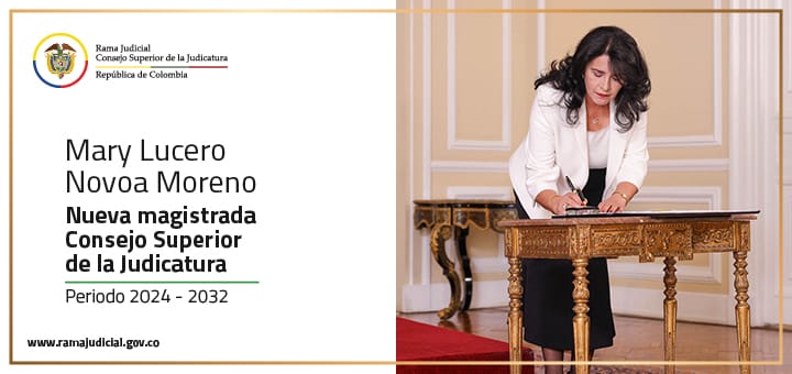 Mary Lucero Novoa Moreno tomó posesión como nueva magistrada del Consejo Superior de la Judicatura