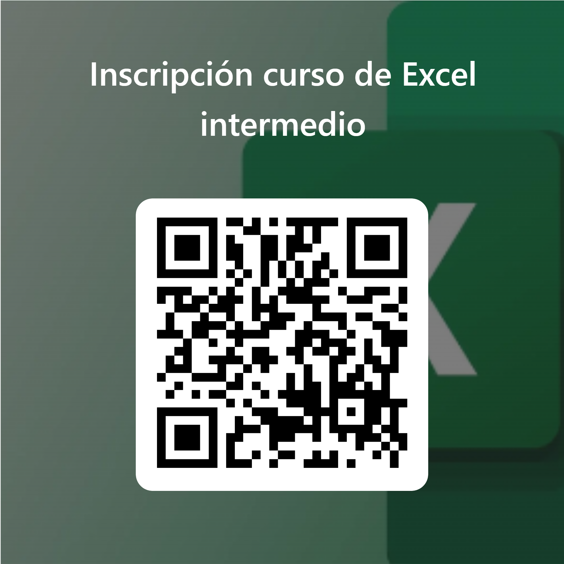 INSCRIPCIÓN CURSO DE EXCEL INTERMEDIO