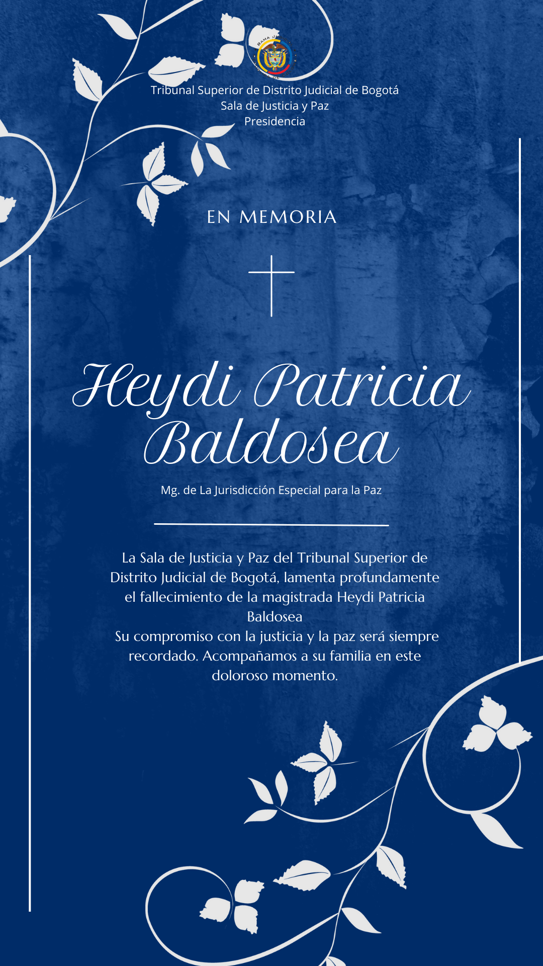 Mensaje de Condolencia