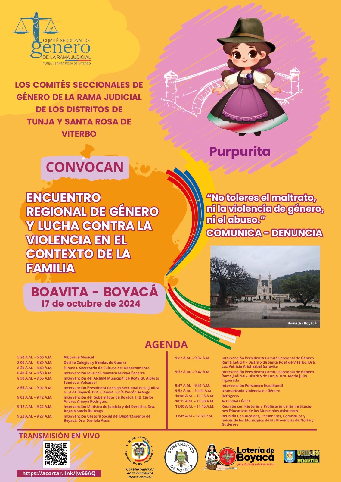 Infografía Encuentro Regional de Género en Boavita_17 de octubre 2024