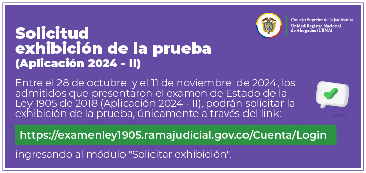 Lunes 11 de noviembre, plazo máximo para solicitar exhibición de la prueba del Examen de Estado - Ley 1905 de 2018