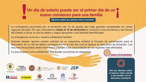Ampliación de la iniciativa de solidaridad: un día de salario puede ser el primer día de un nuevo comienzo para una familia